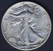 USA 1944D 1/2$ Ag "Walking" T:3 ph.