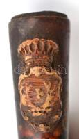 XIX. sz. vége: tajtékpipa Zichy grófi címerrel saját tokjában. 5,5 cm  / meerschaum pipe