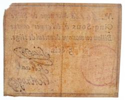 Német Államok / Mainz / Francia megszállás 1793. 5S vízjeles papíron, kézi sorszámmal T:III jobb fel...