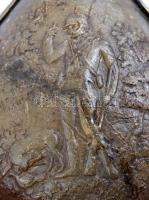 XIX. sz.: Vadász lőportartó. Réz, fém, szaru. 17 cm / Gunpowder holder. Copper, metal, tusk. 17 cm