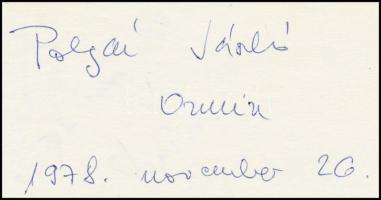 Aláírásgyűjtemény (Makai Péter, Polgár László, Forrai Miklós, Sólyom-Nagy Sándor, Róna Viktor, stb.)...