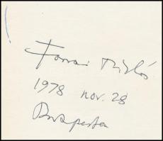 Aláírásgyűjtemény (Makai Péter, Polgár László, Forrai Miklós, Sólyom-Nagy Sándor, Róna Viktor, stb.)...