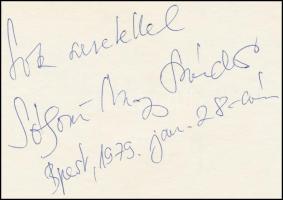 Aláírásgyűjtemény (Makai Péter, Polgár László, Forrai Miklós, Sólyom-Nagy Sándor, Róna Viktor, stb.)...