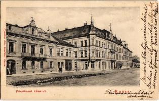 1904 Kassa, Kosice; Fő utca, Gyógyszertár. Kiadja Nyulászi Béla / main street, pharmacy (EK)