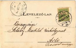 1904 Kassa, Kosice; Fő utca, Gyógyszertár. Kiadja Nyulászi Béla / main street, pharmacy (EK)