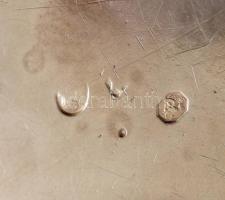 XIX. sz. Ezüst tejforraló edény fa fogantyúval. Francia. Jelzett. / XIXth century: French silver mil...