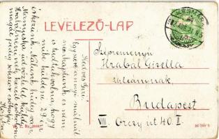 1912 Késmárk, Kezmarok; Fő tér, Városháza, Evangélikus templom, Késmárki Bank Rt. W. L. Bp. 2888. / ...