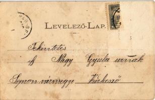 1900 Dör, Páduai Szent Antal kápolna, Római katolikus templom és plébánia lak, M. kir. postahivatal,...