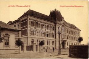 Rimaszombat, Rimavská Sobota; Egyesült protestáns gimnázium. W. L. 583. / high school (vágott / cut)
