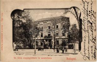 1900 Budapest VII. Dr. Glück vízgyógyintézete és szanatóriuma, Városliget fasor 11. Divald. K. Art Nouveau