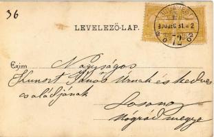 1900 Budapest VII. Dr. Glück vízgyógyintézete és szanatóriuma, Városliget fasor 11. Divald. K. Art N...