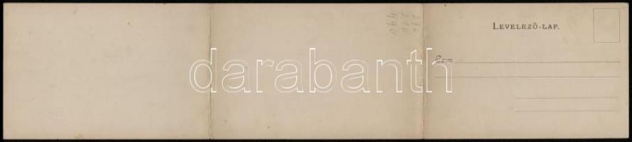 Korompa, Krompach, Krompachy; Krompachi vasgyár, iparvasút, vagonok. 3-részes kihajtható panorámalap...