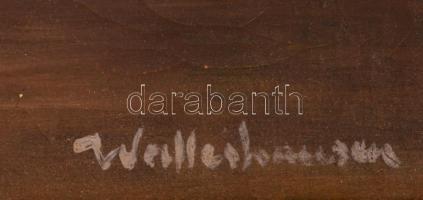 Walleshausen jelzéssel: Városrészlet. Olaj, vászon (lyukas), jelzett. 60x80 cm Keretben