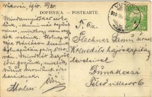 1910 Vukovár, Vukovar; Obala rijeke / Flusspartie / Dunai part, evezős csónak, halászhajók. W. L. Bp...