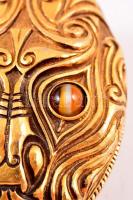 Lancel Panther asztali óra.
Aranyozott, achát és citrin berakással; 1950, 8 napos működő szerkezet....