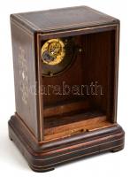 XIX. sz. eleje: Breguet a Chauny jelzett szerkezetű egynapos utazóóra. Gyöngyházberakásos, festett f...