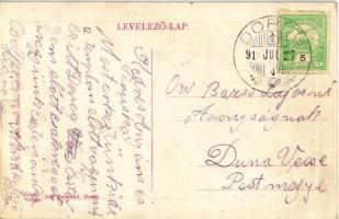 1911 Dorog, Római katolikus templom, üzlet. W.L. Bp. 5795. Beh Reimund kiadása