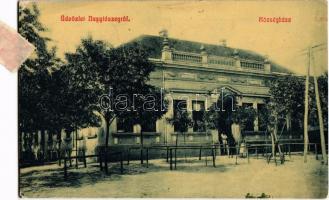1908 Torontáltószeg, Nagytószeg, Novi Kozarci; Községháza. W. L. 1379. / town hall (EK)