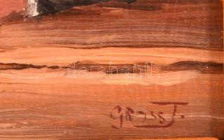 Gross jelzéssel: Ivócimborák. Olaj, farost, keretben, 16×22 cm