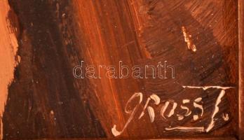 Gross jelzéssel: Ló fej. Olaj, farost, keretben, 21×16 cm