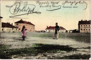 1911 Ungvár, Uzshorod, Uzhorod; Kaszárnya udvar, laktanya / K.u.K. military barracks (EK)