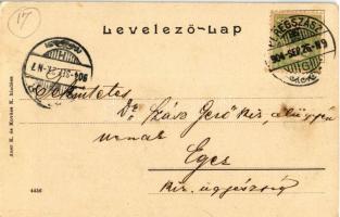 1904 Beregszász, Berehove; Kálvin tér, Református árucsarnok, Állami elemi iskola, Jászay Ignác és K...