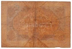 1866. 5G "Aa 3" piros számozás T:III-  szakadás, tűly. / Austrian Empire 1866. 5 Gulden wi...