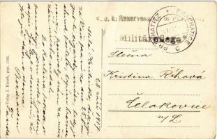 1917 Prachatice, Prachatitz; Ringplatz, Gasthof Kronprinz Rudolf. Verlag J. Hirsch / square, inn, cr...