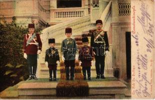 1906 Constantinople, Istanbul; Les Fils du Sultan / The Sons of Sultan Abdul Hamid II of Turkey (Rb)