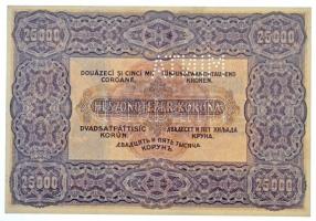 1922. 25.000K "Orell Füssli Zürich" "MINTA" perforációval és "000"-ás ...