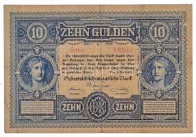 1880. 10Ft "Osztrák-magyar Bank", "1083 032412" sorszámmal T:III / Austro-Hungar...