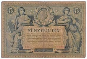 1881. 5Ft / 5G "Osztrák-Magyar Bank" piros "Z10 301210" sorszámmal T:III- / Aust...