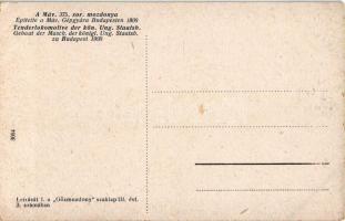 A MÁV (Magyar Királyi Államvasutak) 375. sor. mozdonya vasutasokkal. Építette a MÁV Gépgyára Budapes...