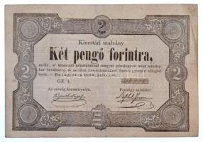 1849. 2Ft Kincstári utalvány, 48778 sorszámmal T:III / Hungary 1849. 2 Forint with 48778 serial number C:F Adamo G108