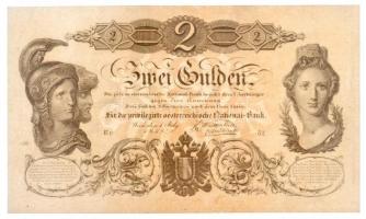 1848. 2G Privilegirte Oesterreichische National-Bank, vízjeles papíron Rr 32 sorszámmal T:II / Hungary 1848. 2 Gulden Privilegirte Oesterreichische National-Bank on watermarked paper, with Rr 32 serial number C:XF  Adamo G83