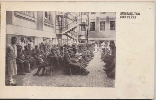 Pénzintézetek Hadikórháza - Karácsony 1917. Képeslapfüzet 8 lappal a hadikórházban zajló életről, pé...