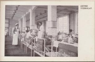 Pénzintézetek Hadikórháza - Karácsony 1917. Képeslapfüzet 8 lappal a hadikórházban zajló életről, pé...