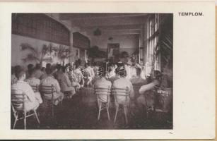 Pénzintézetek Hadikórháza - Karácsony 1917. Képeslapfüzet 8 lappal a hadikórházban zajló életről, pé...