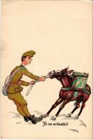 4 db régi katonai művészlap Pálffy szignóval / 4 pre-1945 Hungarian military art postcards signed by...