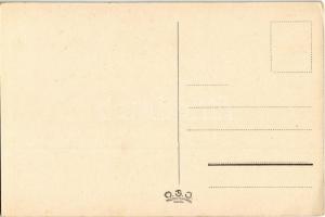 4 db régi katonai művészlap Pálffy szignóval / 4 pre-1945 Hungarian military art postcards signed by...