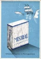 3 db régi cigaretta reklámlap / 3 pre-1945 cigarettes advertisement cards: Aroma, Mistral, Karavan