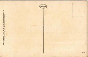 6 db régi művészlap Paul Heydel aláírásával / 6 pre-1945 litho art postcards signed by Paul Heydel, ...