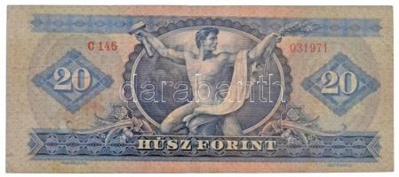 1960. 20Ft "C146 031971" sorszámmal T:III / Hungary 1960. 20 Forint with "C146 031971...