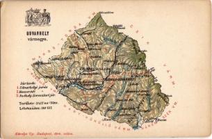 Udvarhely vármegye térképe. Kiadja Károlyi Gy. / Comitatul Odorheiu / Udvarhely County map (EK)