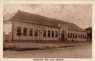 1929 Abádszalók, Római katolikus iskola. Kiadja Devai István