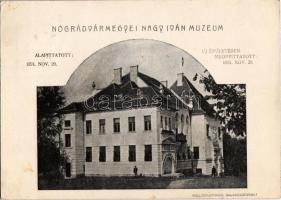 1933 Balassagyarmat, Nógrád Vármegyei Nagy Iván Múzeum, alapítva 1891-ben, új épületében megnyitott 1931-ben. Hollósy Nyomda (EK)