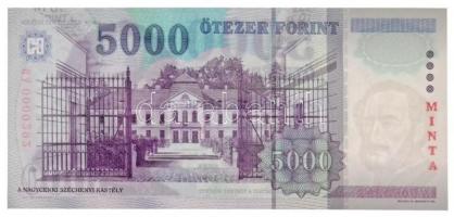 1999. 5000Ft "MINTA" felülnyomással, "BA 0000292" sorszámmal T:I / Hungary 1999....