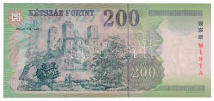 1998. 200Ft "MINTA" felülnyomással, "FA 0000274" sorszámmal T:I / Hungary 1998. ...