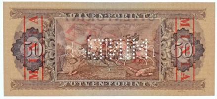 1980. 50Ft "D000 - 000967" sorozat és sorszámmal, piros "MINTA" felülnyomással é...