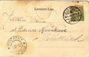 1901 Budapest IX. Iparművészeti múzeum az Üllői úton, villamos, Valéria Kávéház. Címeres szecessziós...